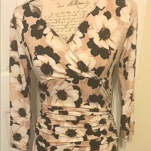 Cream and blush midi dress